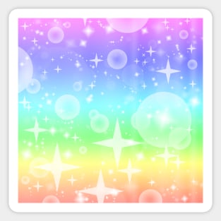 Kawaii Magical Soft Rainbow Twinkle Pattern Sticker